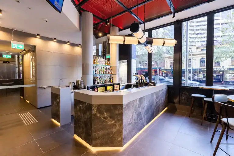 Bar area Refurbishment of World Square bar by Fugen