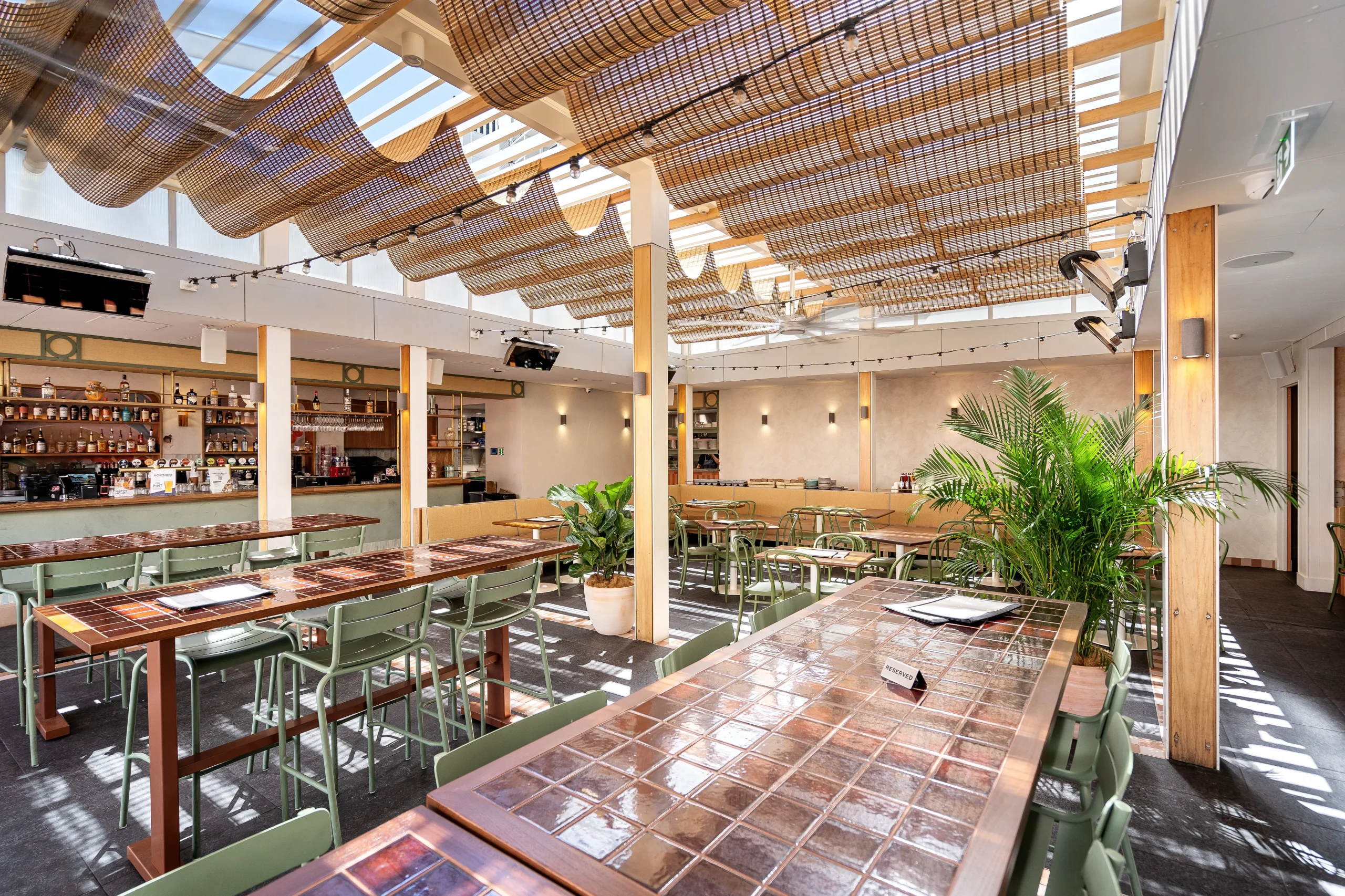 helm bar dining space/bar area