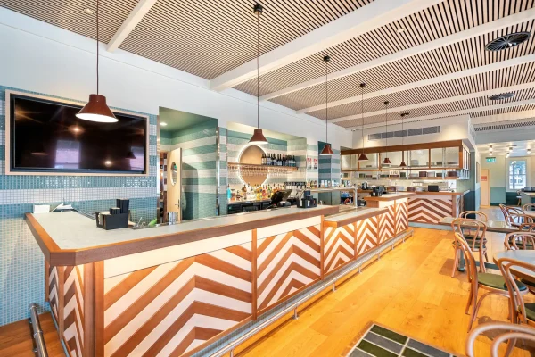 New bar area at the Corrimal Hotel in the upstairs dining area